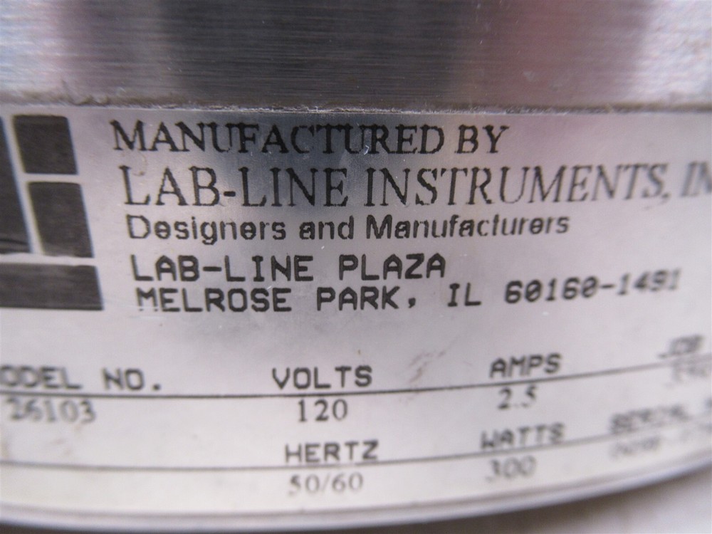 Lab Line Tissue Float Bath Lo-boy 26103 Heated Lab Bath Unit Round 9" Diameter