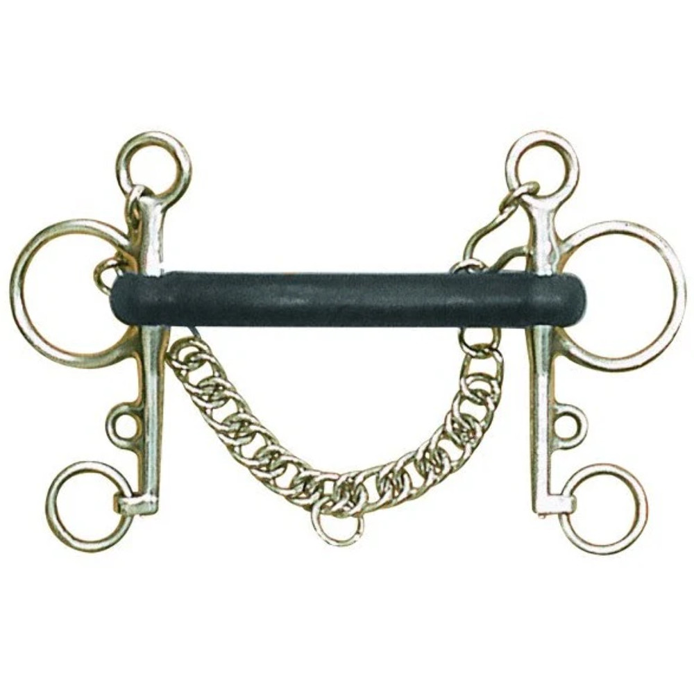 Mullen Mouth Hard Rubber Pelham Bit