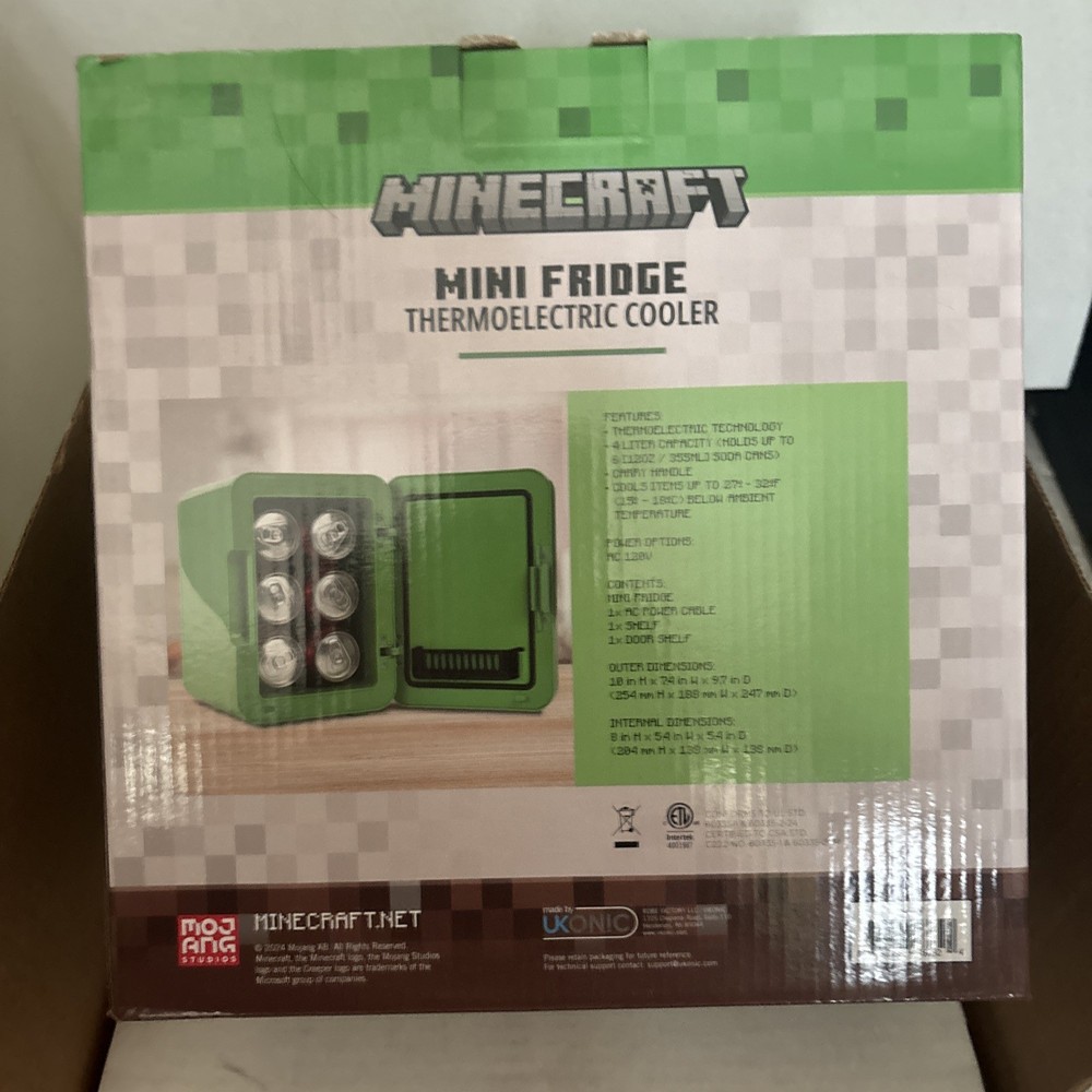 Minecraft Mini Fridge ~6 Can Refrigerator