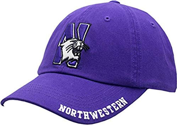 Northwestern N Cat Logo Adjustable Back Hat Purple