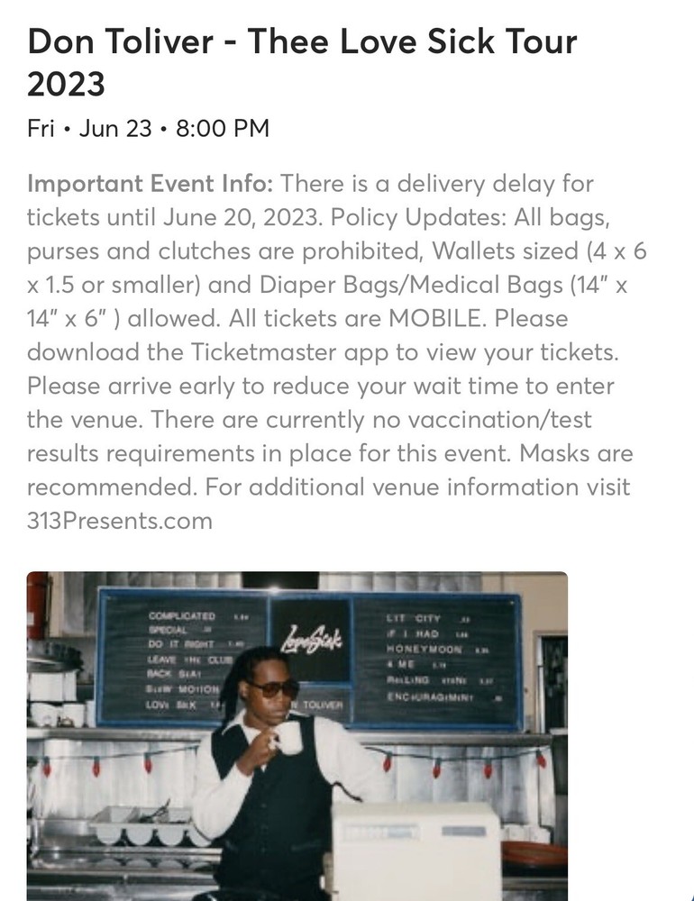 Don Toliver Tickets
