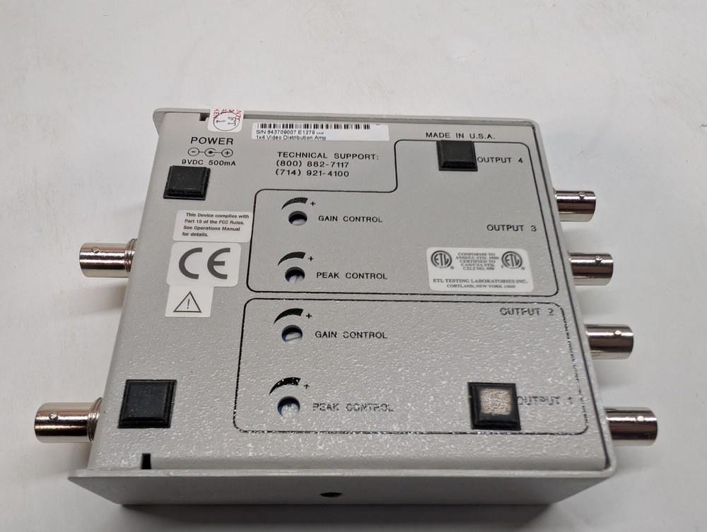 Inline 3214 1-in 4-out Video Distribution Amplifier Line Driver