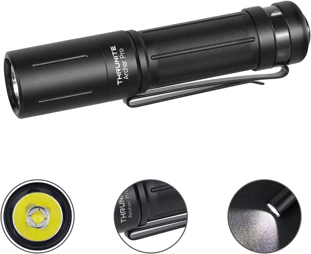 ThruNite EDC Flashlight Archer Pro, 1022 High Lumens Tail Switch LED Flashlight,