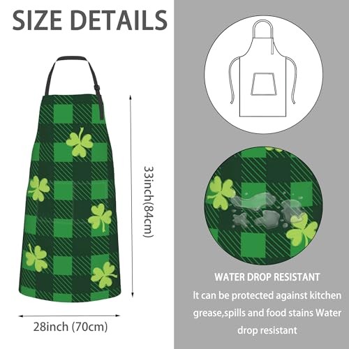 Apron, Adjustable Neck Strap, Stocking Stuffers Waterproof Cooking Apron,