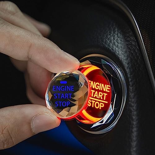 Car Engine Ignition Start/Stop Button Cover,Car Ignition Button Decorative Blue