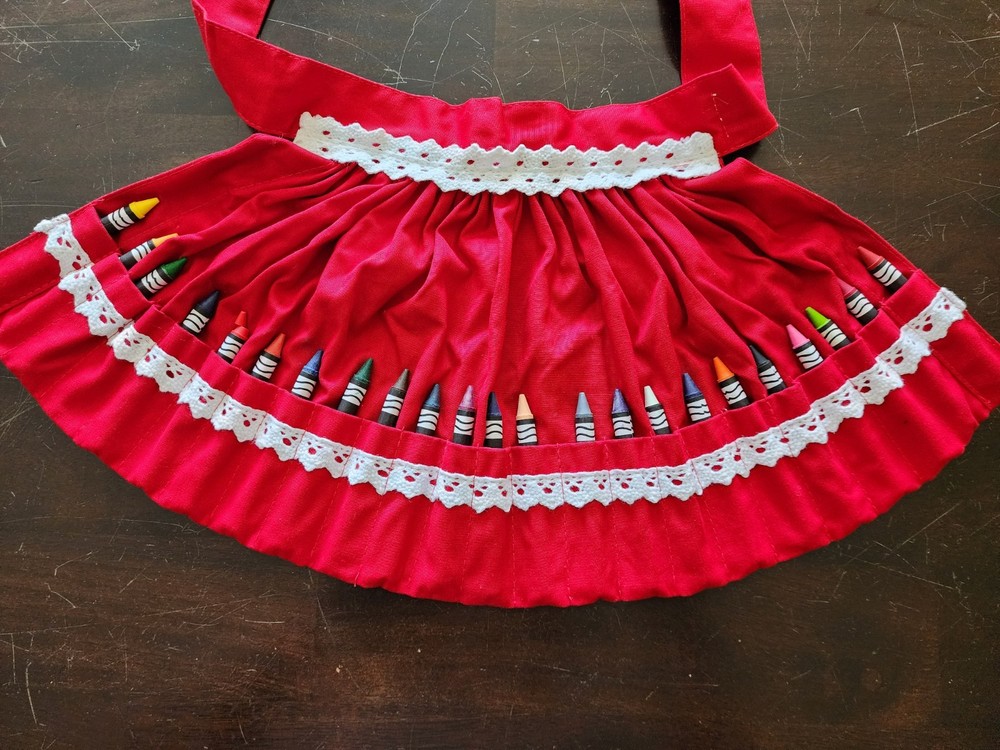 Child to Cherish Red Crayon Apron