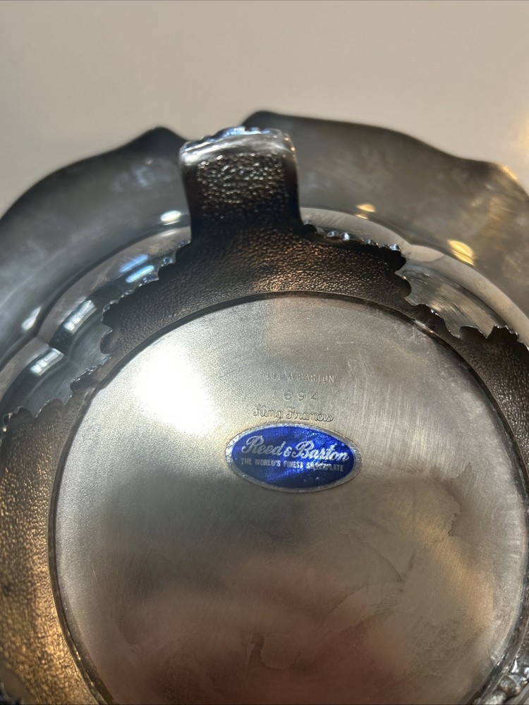 Reed Barton King Francis Silverplate Footed Centerpiece Bowl #1694 & 1671 Dish