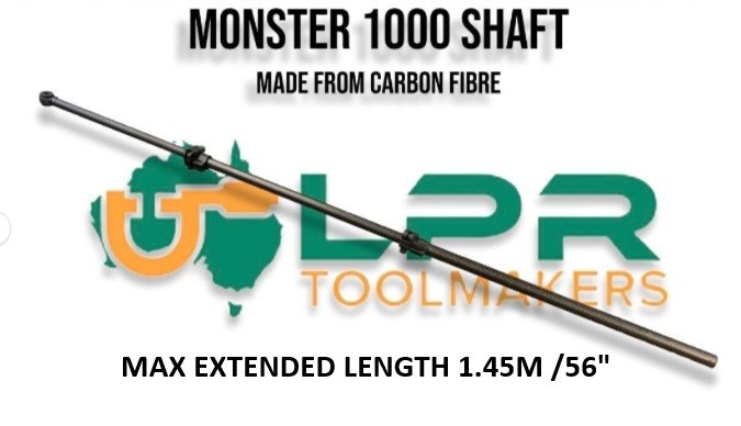 Minelab Monster replacement Shaft  inc 2 quick action Nylon  clamps Carbon fiber