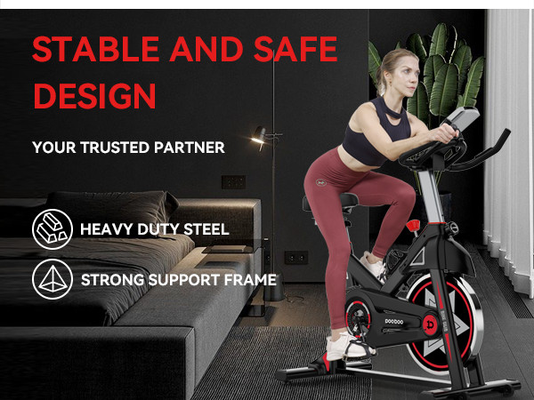 Fitness Exercise Bike Indoor Cycling Stationary Bike Home Cardio Workout Bike