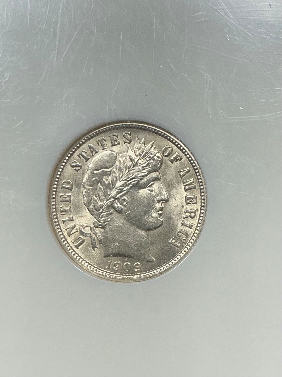 NGC MS62 1909 BARBER DIME BLAST WHITE BEAUTIFUL LUSTER