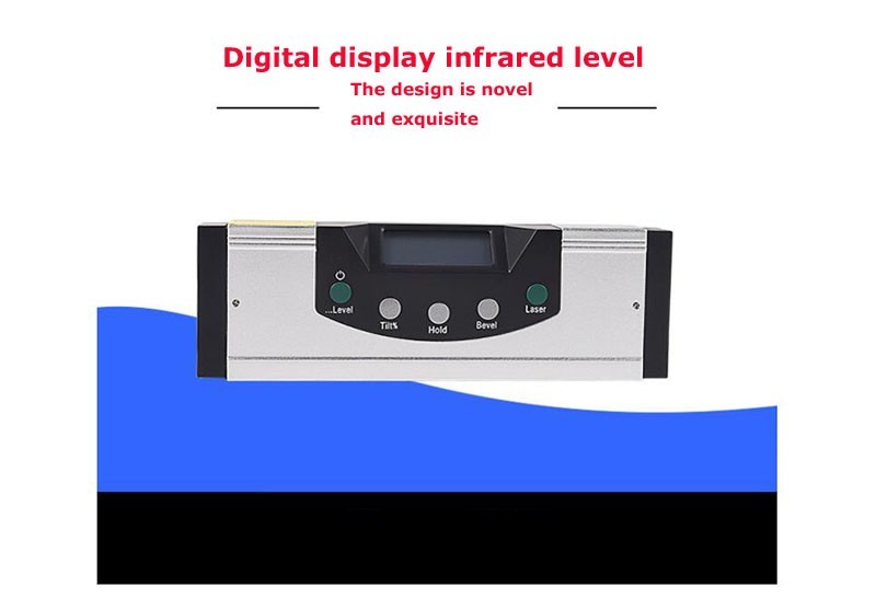 600mm Precision Digital Display Infrared Level Angle Ruler Level Measuring Tool