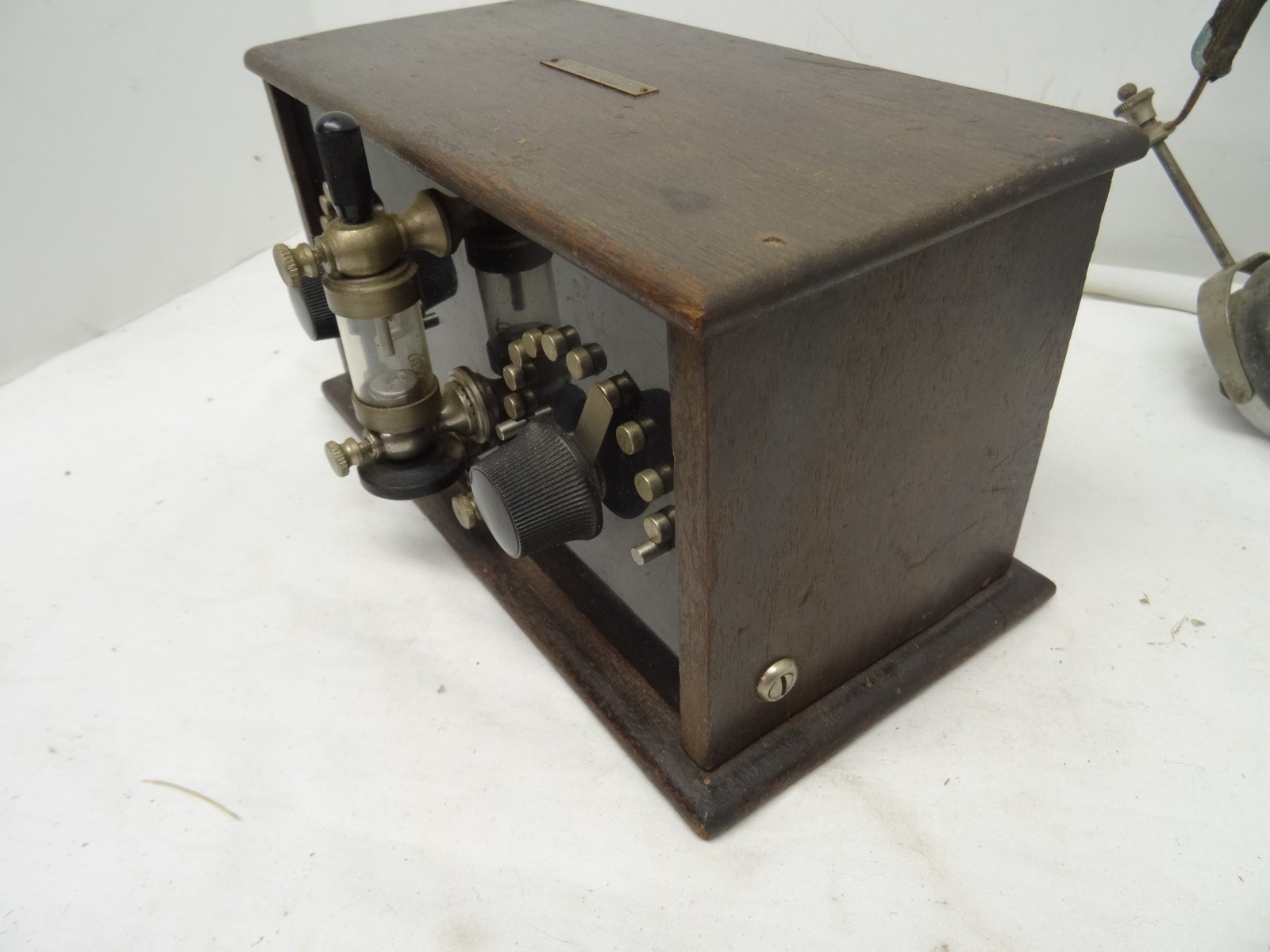 generalfone crystal radio rare with head phones