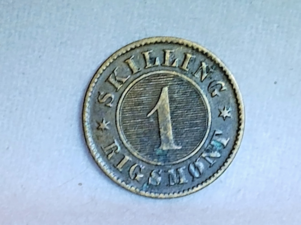 Denmark 1 Skilling Rigsmont 1863 (c)