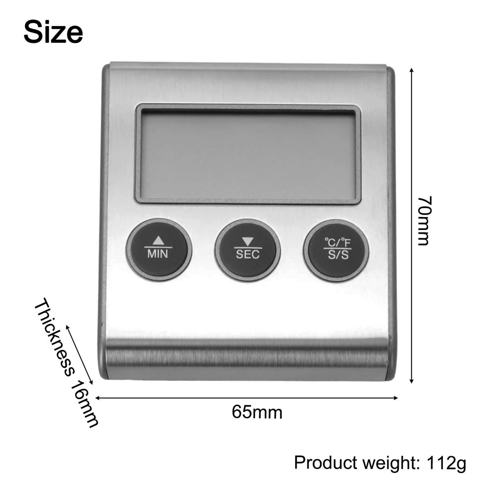 Convenient Kitchen Digital Cooking Thermometer with Probe Timer Function