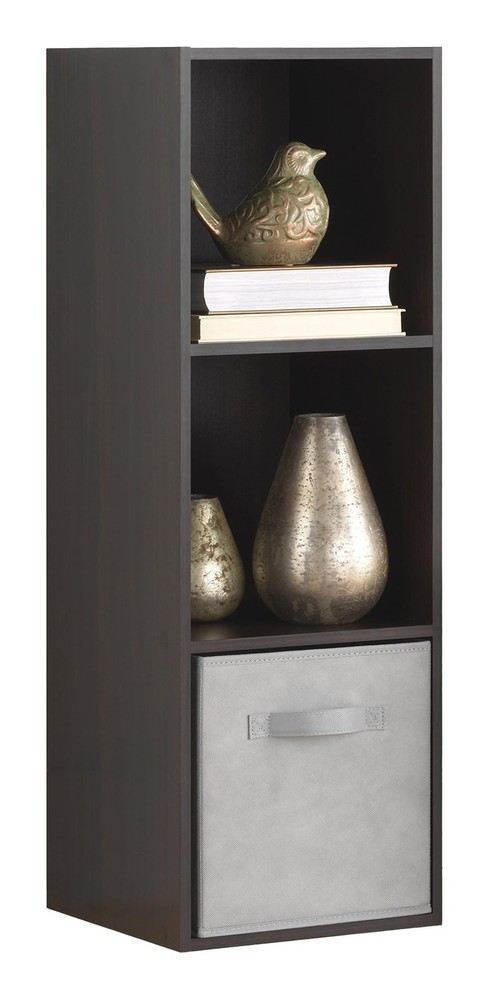 Whitmor 3 Cube Bookcase 3 Tier Stackable MDF Bookself Open Storage Display Organ