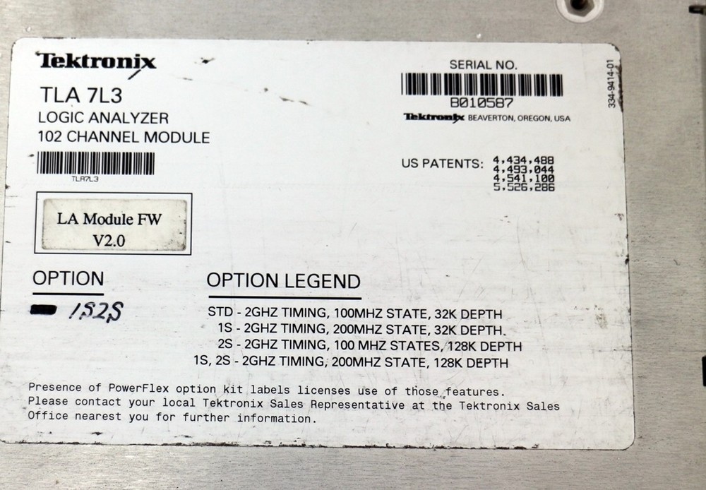 Tektronix TLA7L3 2GHz 102ch Logic Analyzer Module