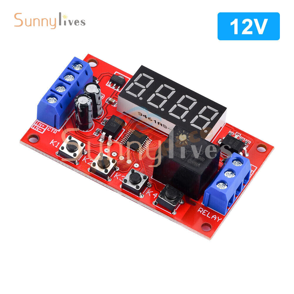 DC5V/12V/24V Time Delay Relay Module Timing Optocoupler Isolated Pulse Cycle US
