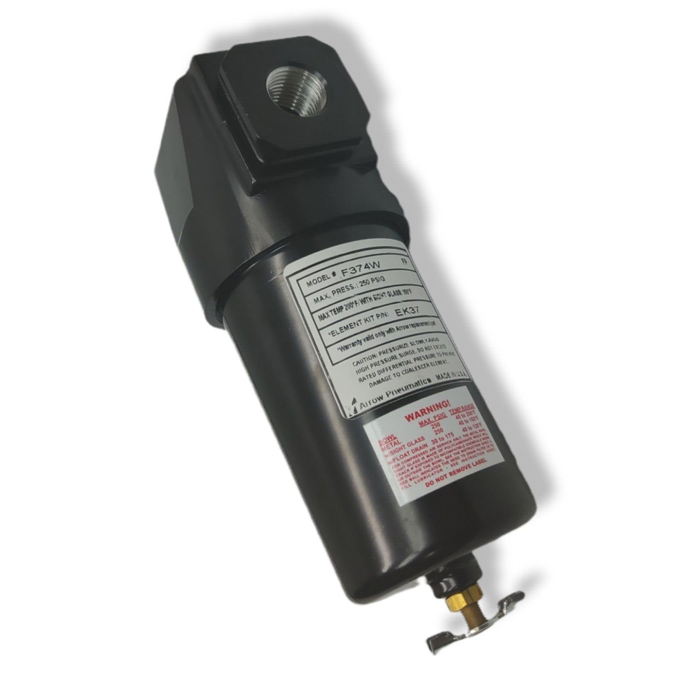Compressed Air Inline Moisture Trap Water Separator Filter 1/2" FNPT New Arrow