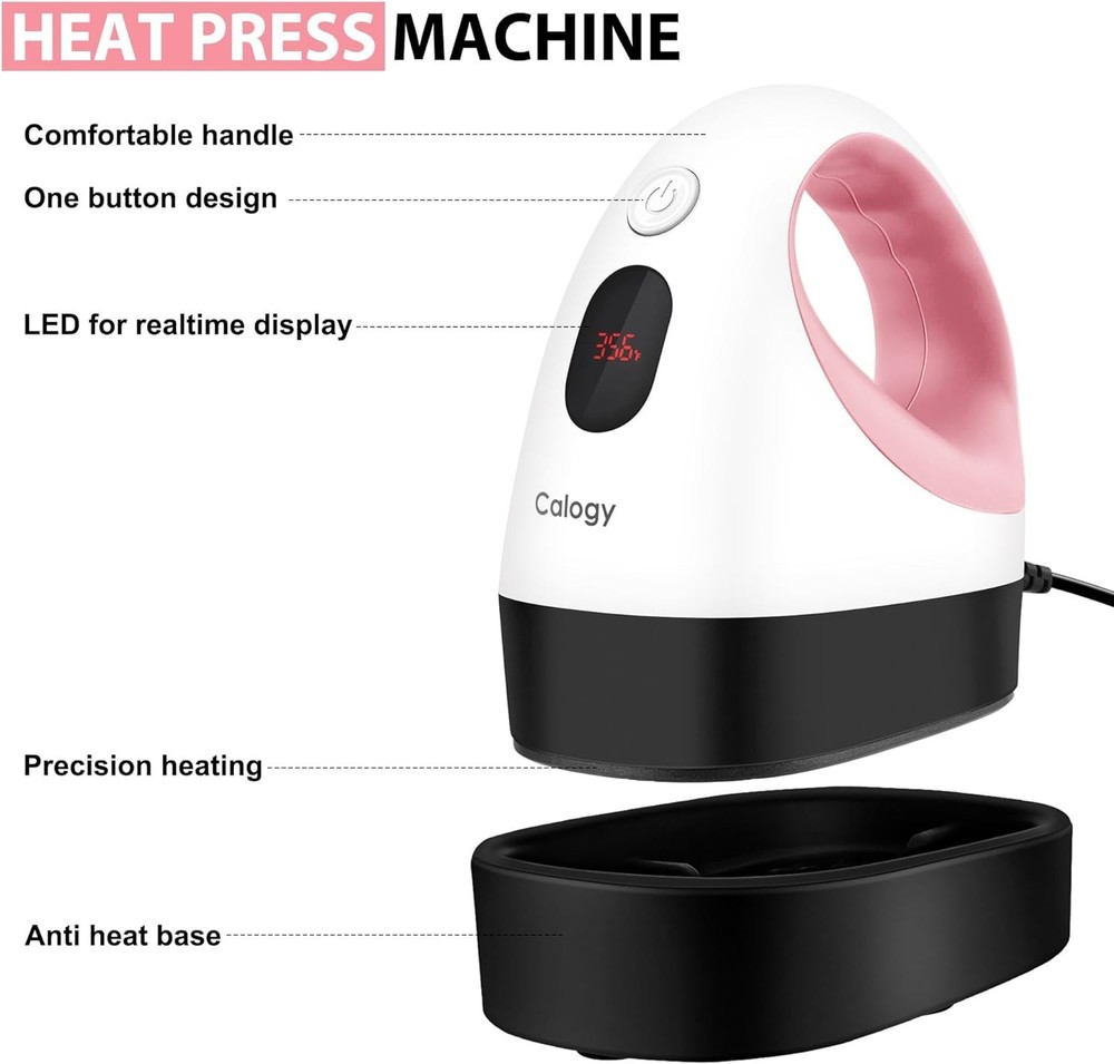 Personalized Crafting Made Easy: Mini Heat Press with Adjustable Temp Control