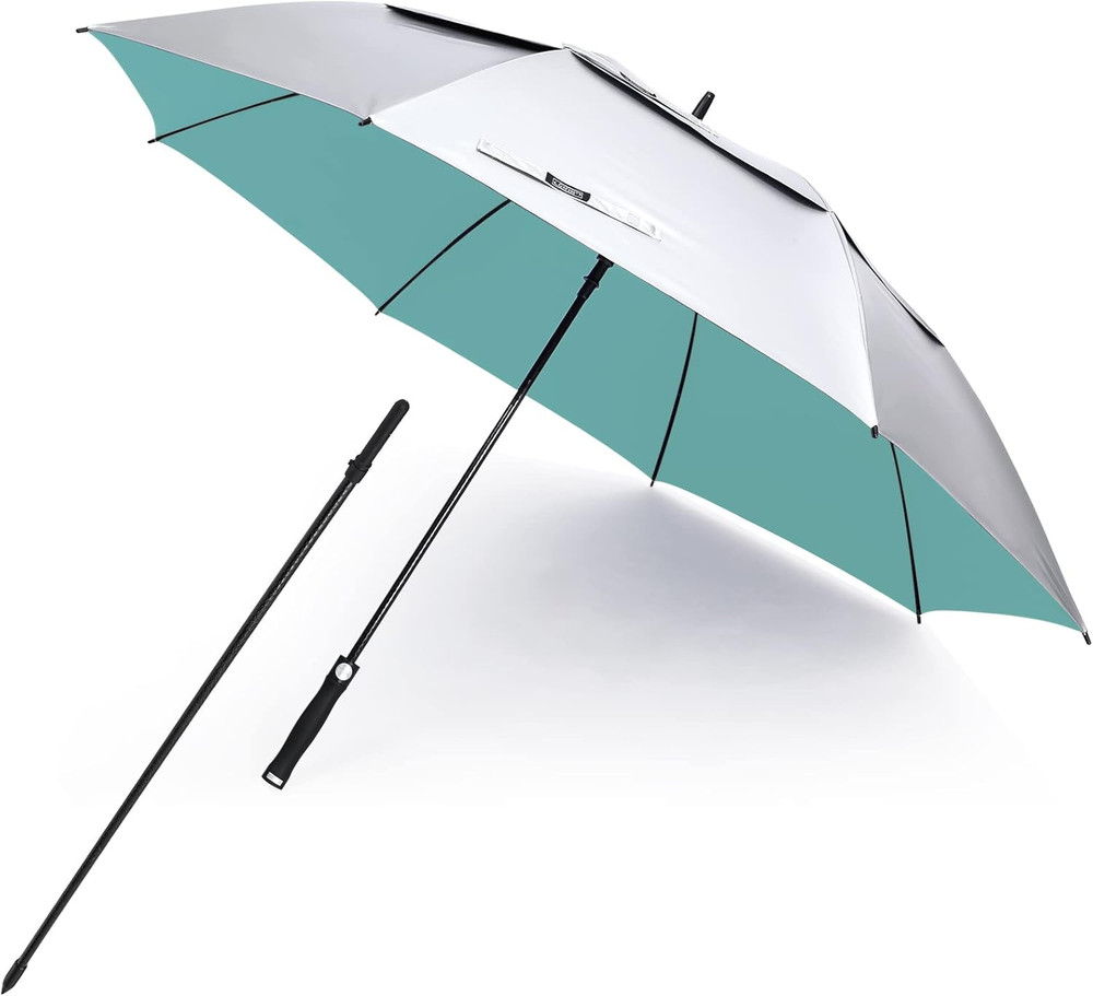 Vented UV Golf/Beach Umbrella 68" Arc, Auto Open Oversize Extra Large Windproof