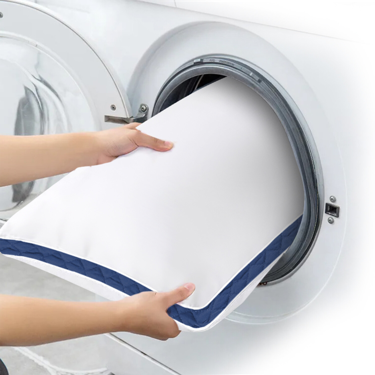 Gusseted Pillow Set of 2 Bed Pillows Neck Support Side & Back Sleepers Pillows