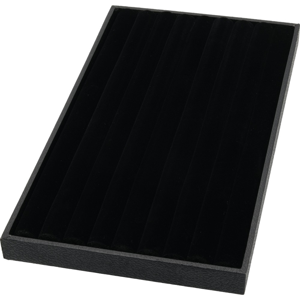 Black Ring Jewelry Display Case Box Large Tray Showcase