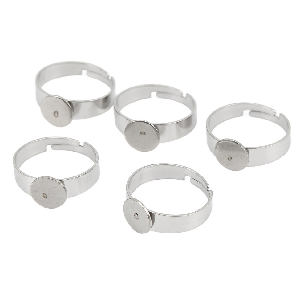 Adjustable Ring Blanks Ring Blanks 8mm Base Diameter 20PCS For Rings For