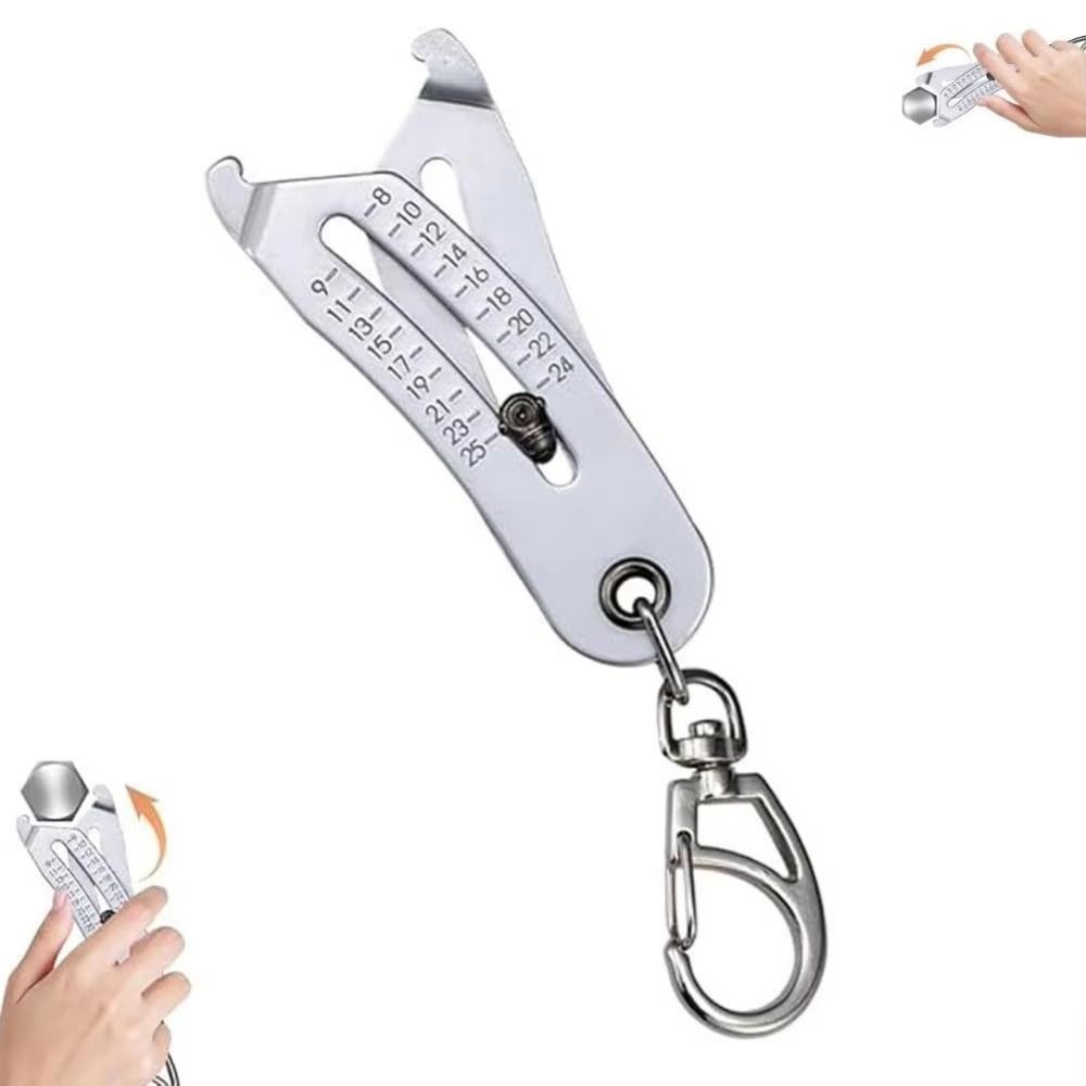 Portable Precise Thread Size Checker Keychain Bolt Size Checker Keychain Manual·