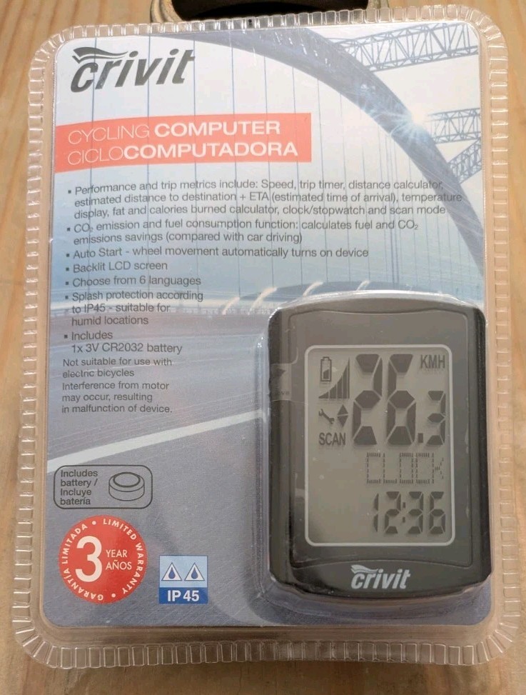 Crivit Cycling Biking Computer - New Sealed