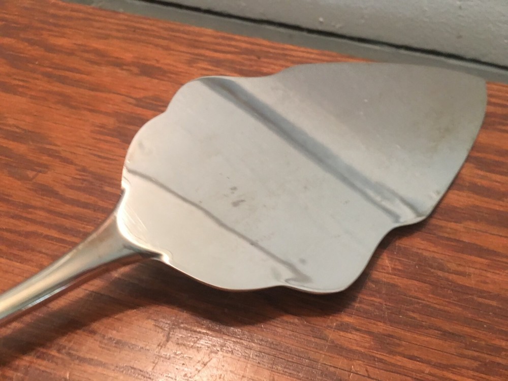 Vintage Silver Plated Cake Pie Server Spatula Engraved Merry Christmas Utensil