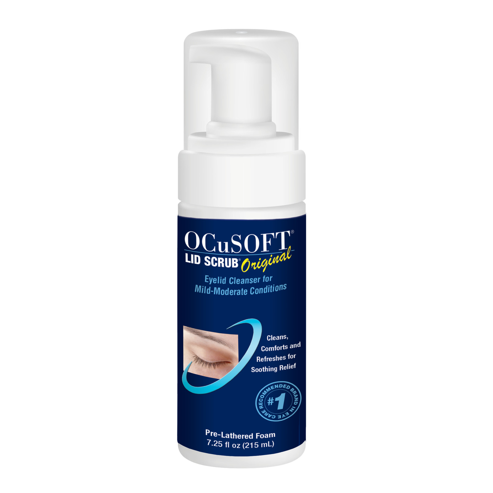 OCuSOFT Lid Scrub Original Foaming Eyelid Cleanser 7.25 Ounces, 215 Milliters