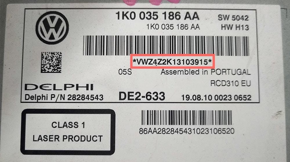 ✅ VW Radio Code From Serial – Digital Delivery Unlock Service