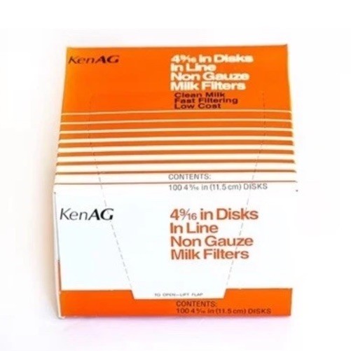 Ken AG Milk Filters Box of 100 NEW SEALED
