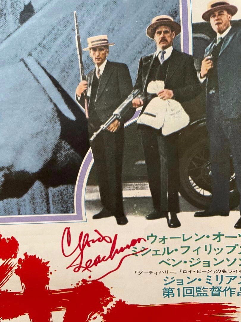 DILLINGER ORIGINAL JAPANESE MOVIE POSTER SIGNED IN PERSON BY CLORIS LEACHMAN