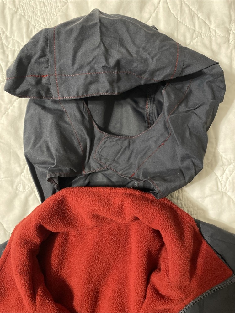 Carter's Boys Reversible Fleece Microfiber Coat Jacket, Size: 7, Red / Gray