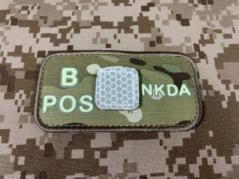 Emerson Gear Luminous B POS Blood Type Patch (Multicam) BD5469B
