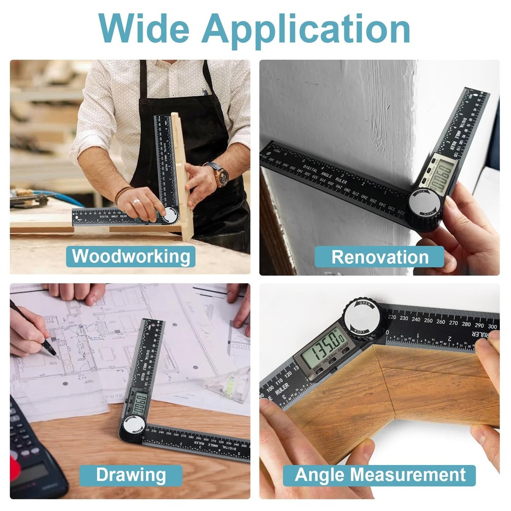Third Generation Protractor Angle Finder, Digital Ruler with...