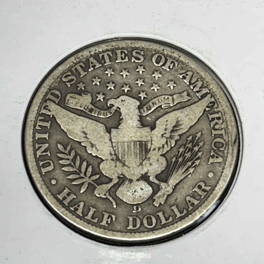 1906 D BARBER HALF DOLLAR Silver 50c