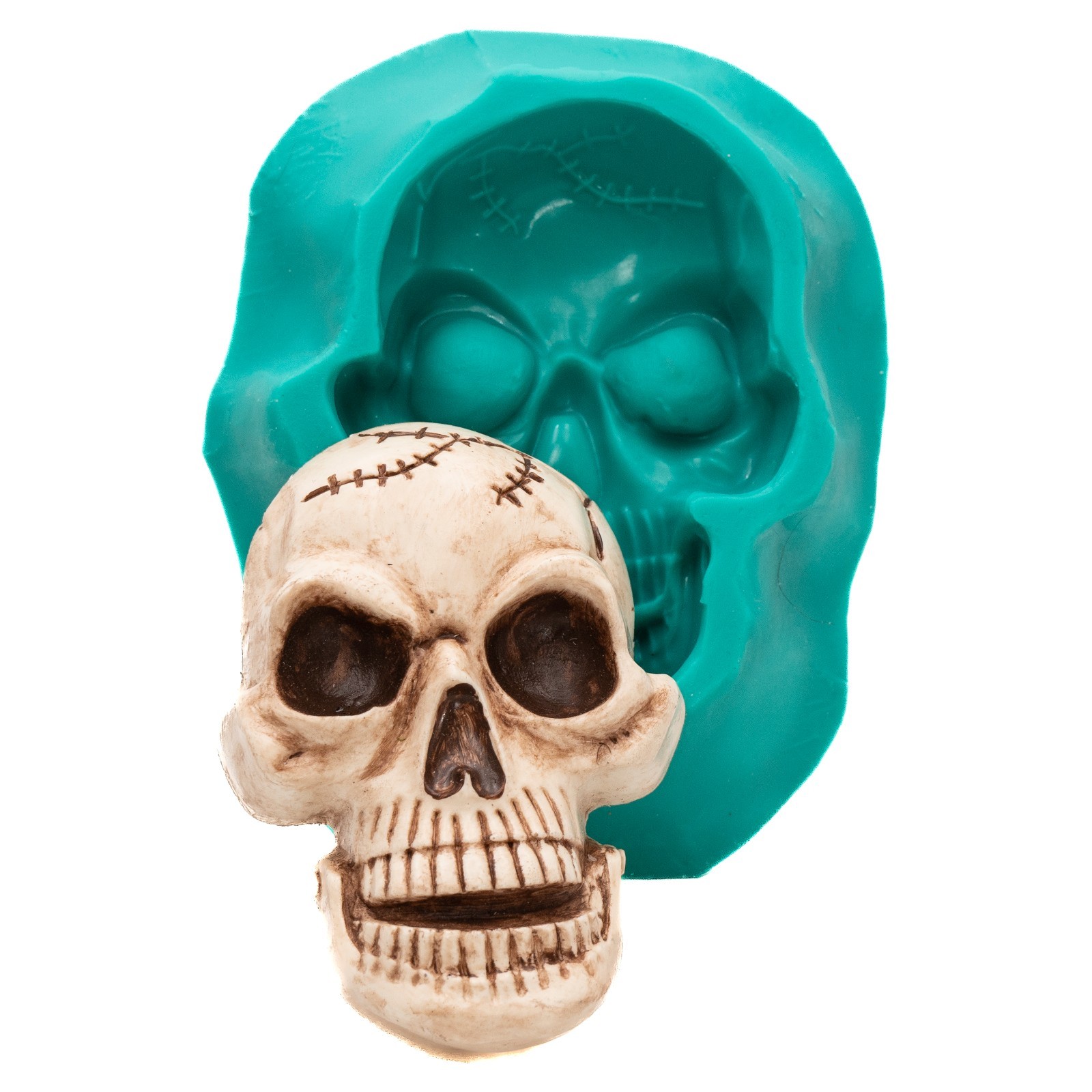 Large Skull Silicone Mold - Food Safe Chocolate - Soap, Wax, Resin, Clay  (557)