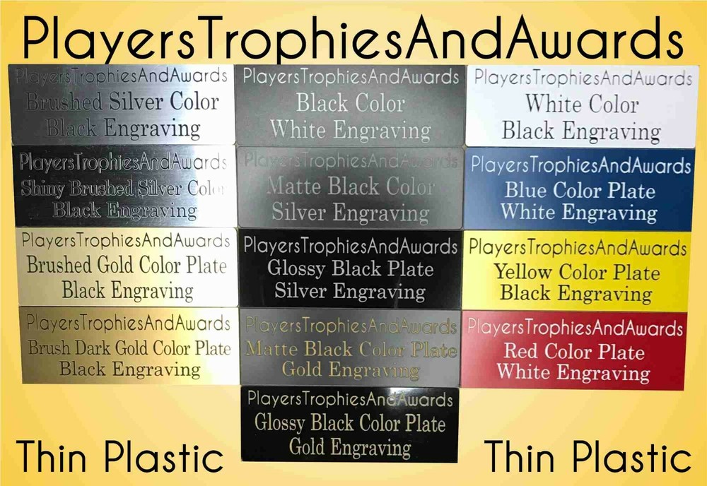 ROUND shaped engraved NAME PLATE Thin plastic personalized Custom circle PTA
