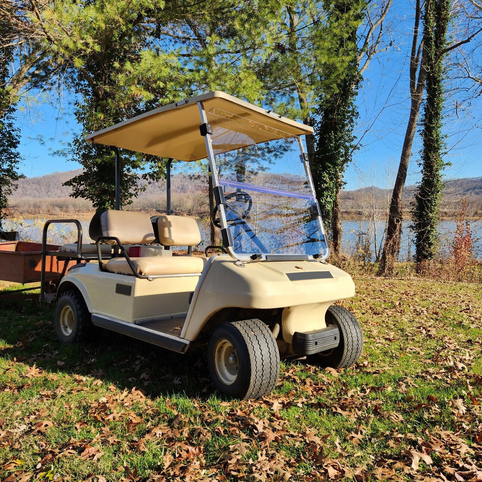 For Club Car DS 1982-2000.5 New Clear Golf Cart Windshield Folding Windscreen