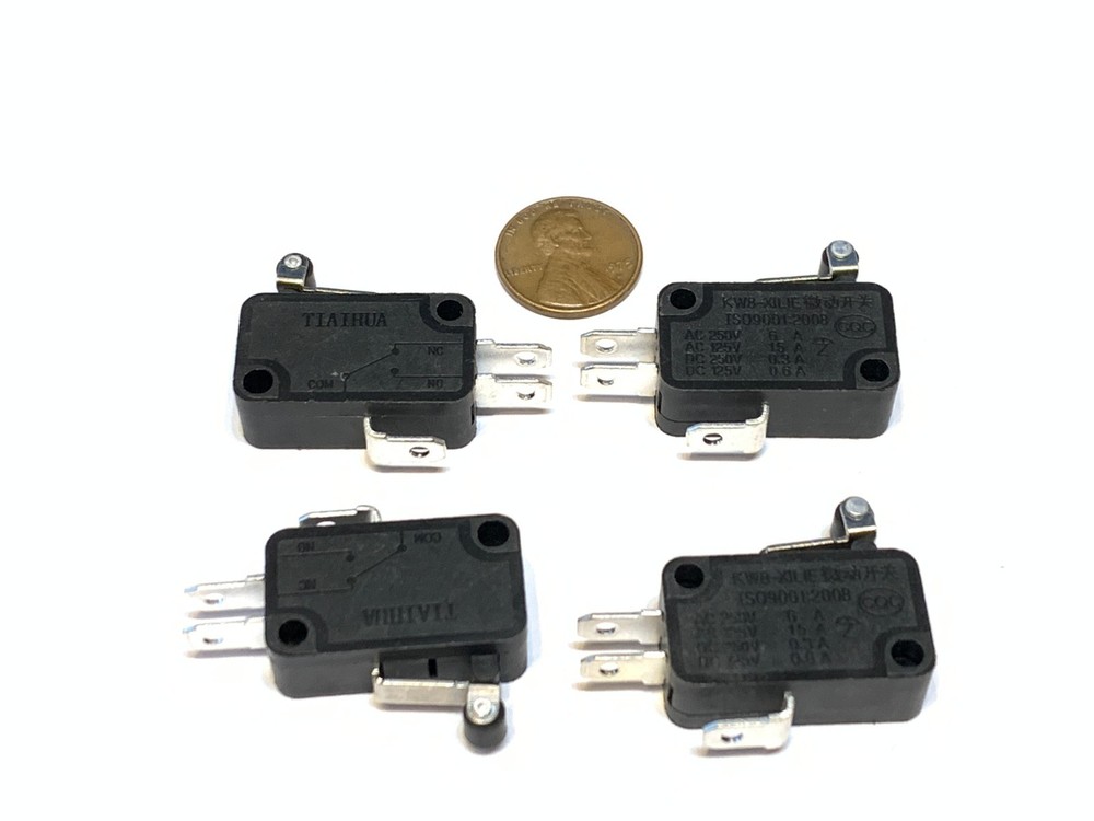 4 Pieces Black Limit Switch rollar roller micro small 3d printer cnc Lever