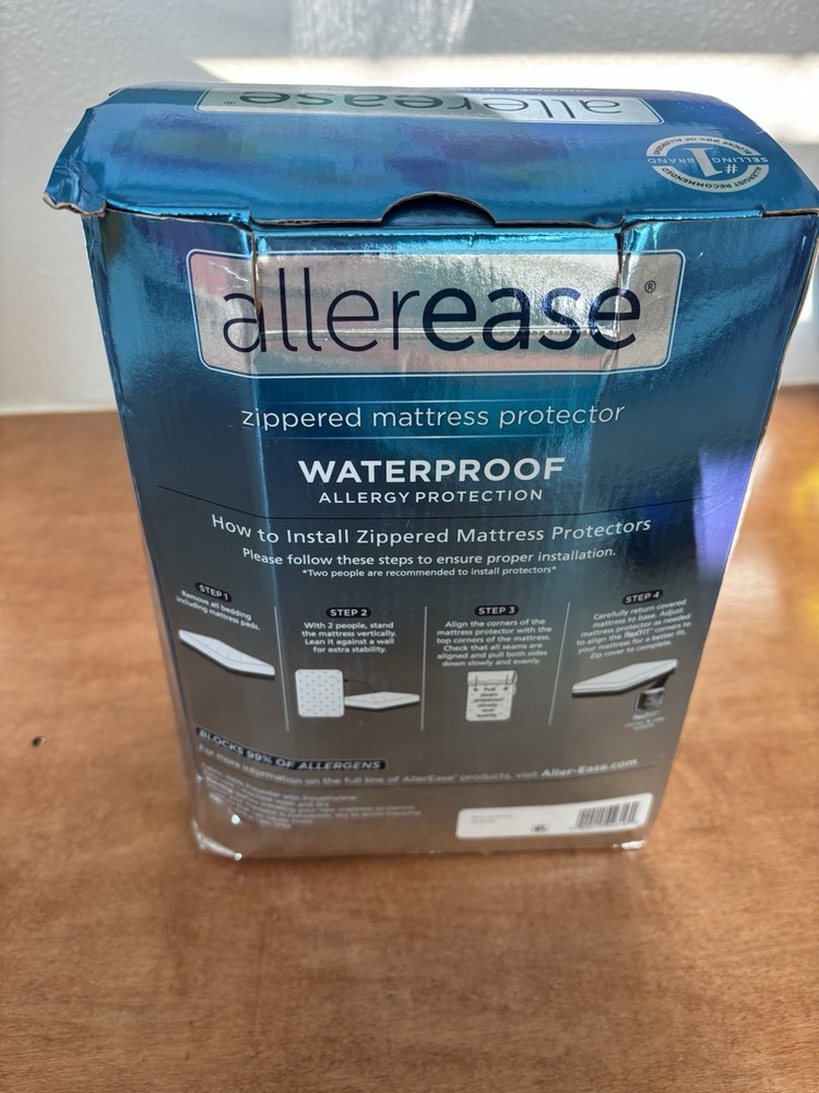 King Size Waterproof Mattress Protector White - AllerEase (M436)