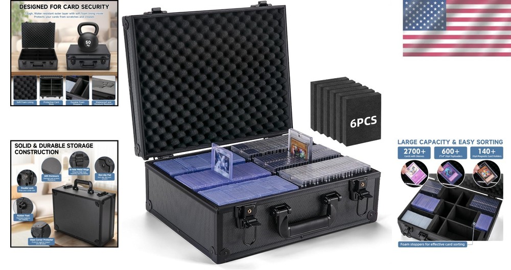 Secure Hard Case for 600+ Toploader Cards & Magnetic Holders