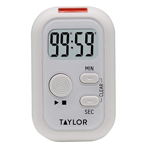 Multi-Alert (Sound, Light, Vibration) Digital Timer, Standard, White