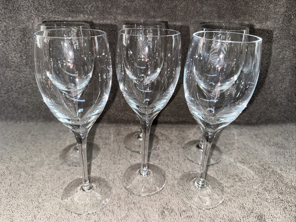 6 Lenox (Possibly Allegro Pattern) Crystal 7 5/8" Wine Glasses