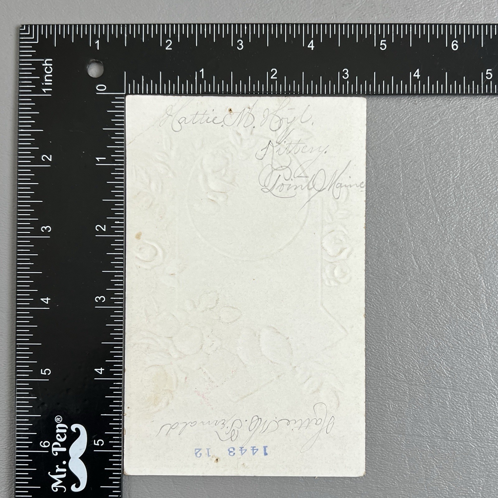 Victorian Trade Card Embossed Bible Verse Psalms 86:11 Birds Roses Cottage