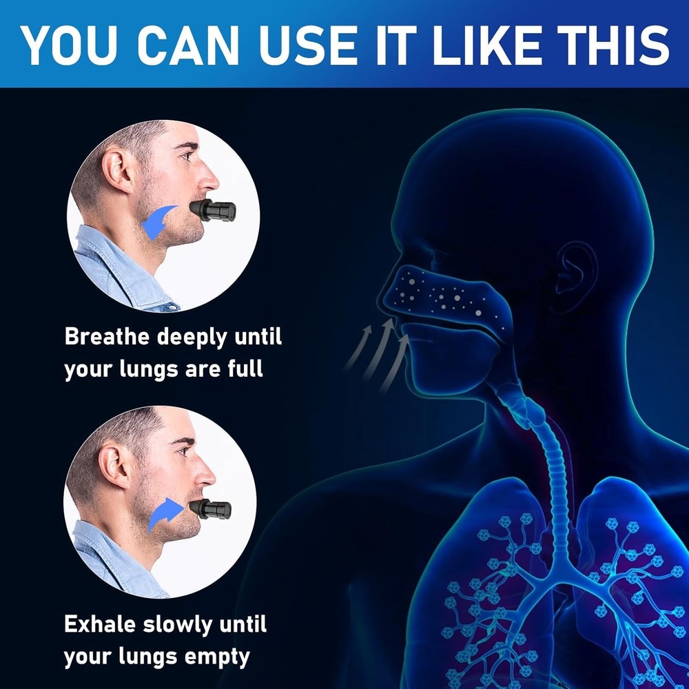 Portable Respiratory Trainer-Exercise Device. Muscle black