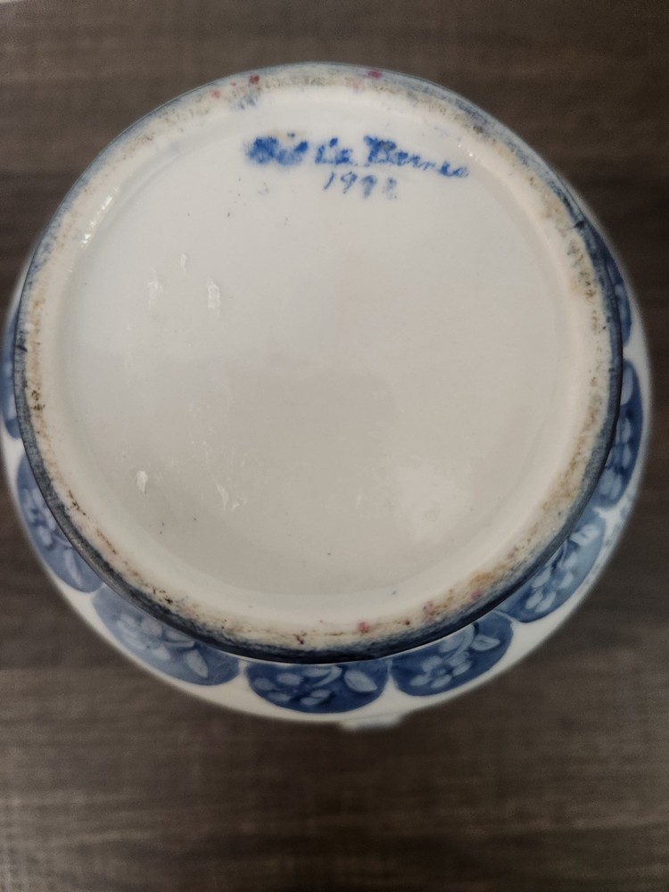 Blue Pitcher signed Unknown Origin