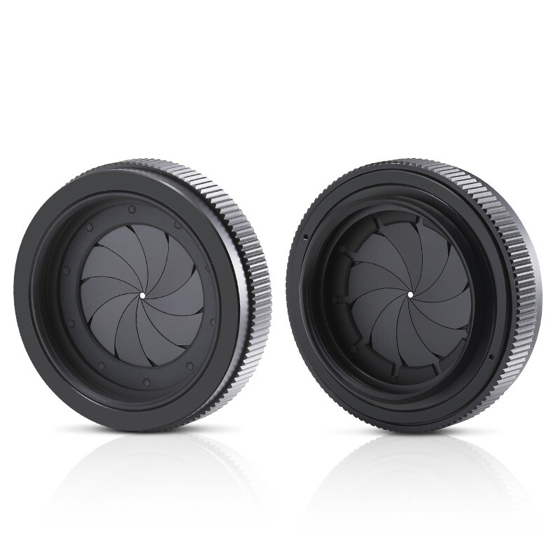 2-44mm Adjustable Iris Diaphragm M58/M65 Camera Lens Module Adapter Ring